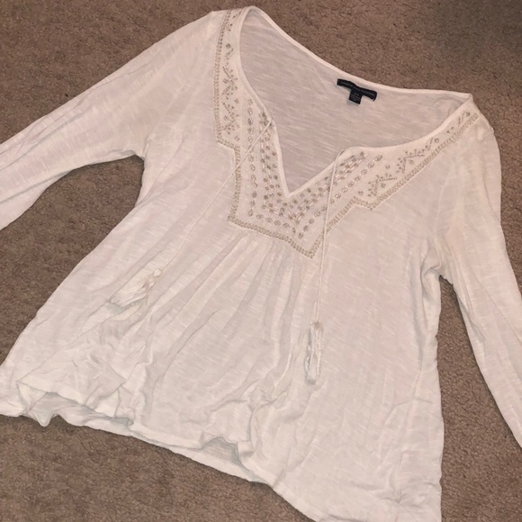 American eagle flowy white blouse - Picture 1 of 1